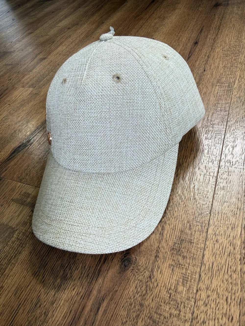 MICHAEL Michael Kors Beige Linen-Texture Baseball Cap